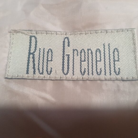 Beige Wool Blend Spring Fall Coat Jacket Fits Size Medium Large - Picture 5 of 5